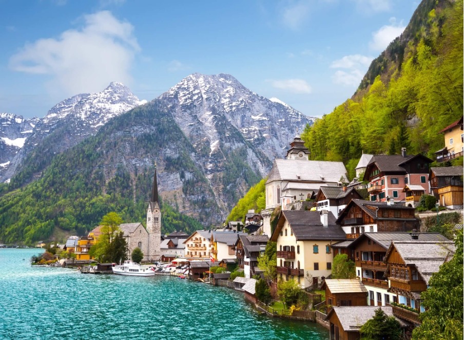 Peizazh nga Hallstatt, Austri
